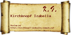 Kirchknopf Izabella névjegykártya